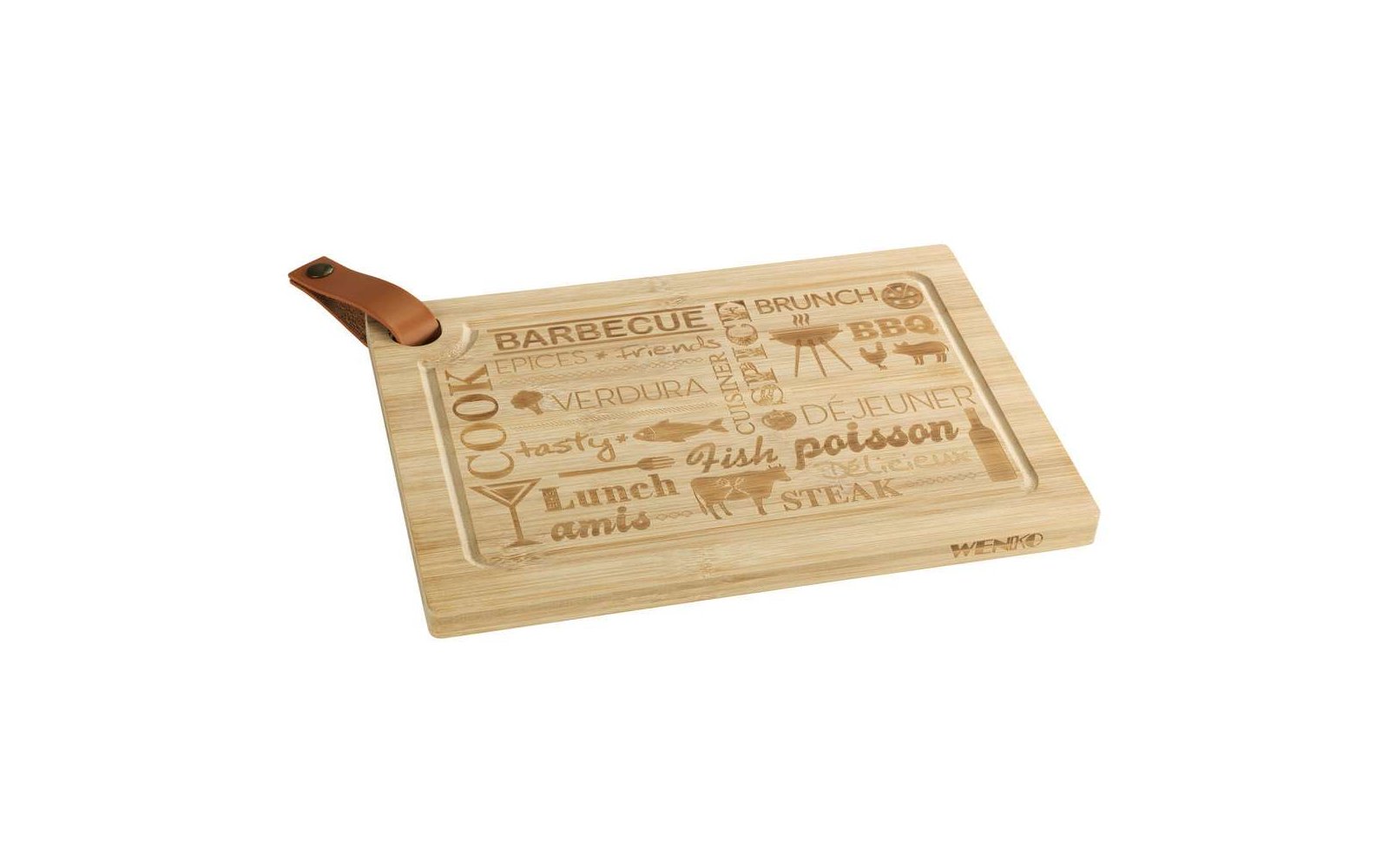 DASKA ZA REZANJE OD BAMBUSA 39,5 X 28 CM, BAMBUS - Slika 2