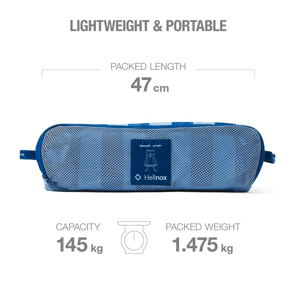 STOLICA ZA PLAŽU, PRUGASTO-PLAVA - Slika 2