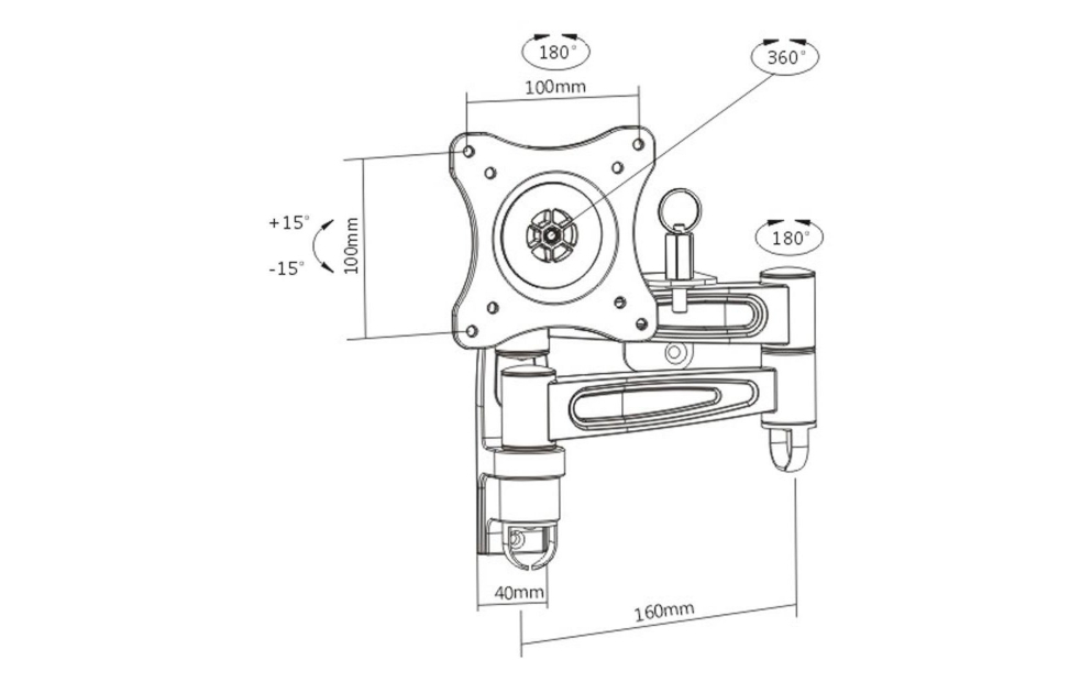 ZIDNI NOSAČ ZA TV 13-27 INČA - Slika 3