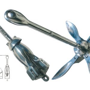 Sklopivo sidro nehrđajući čelik nautička oprema